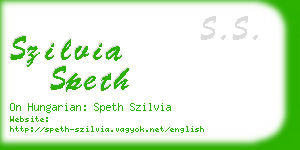 szilvia speth business card